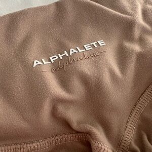 Alphalete Alphaluxe Leggings With Pockets in Beige Tan
